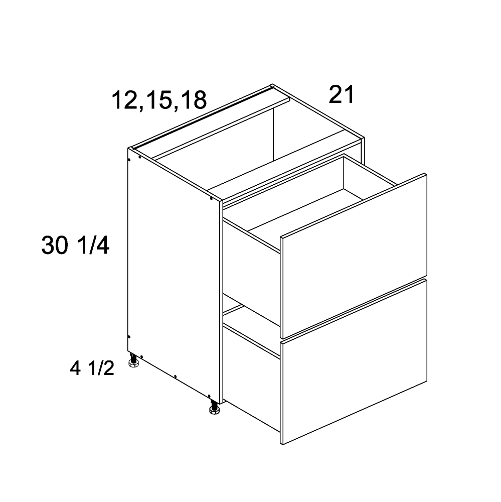 Two Drawer Vanity Base