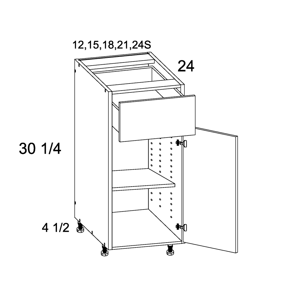 One Drawer One Door Bases