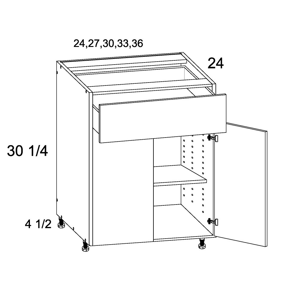 One Drawer Two Door Bases