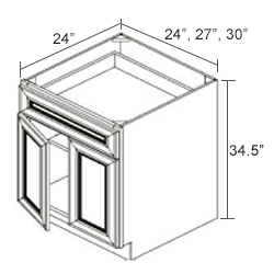 Double Door Single Drawer Bases