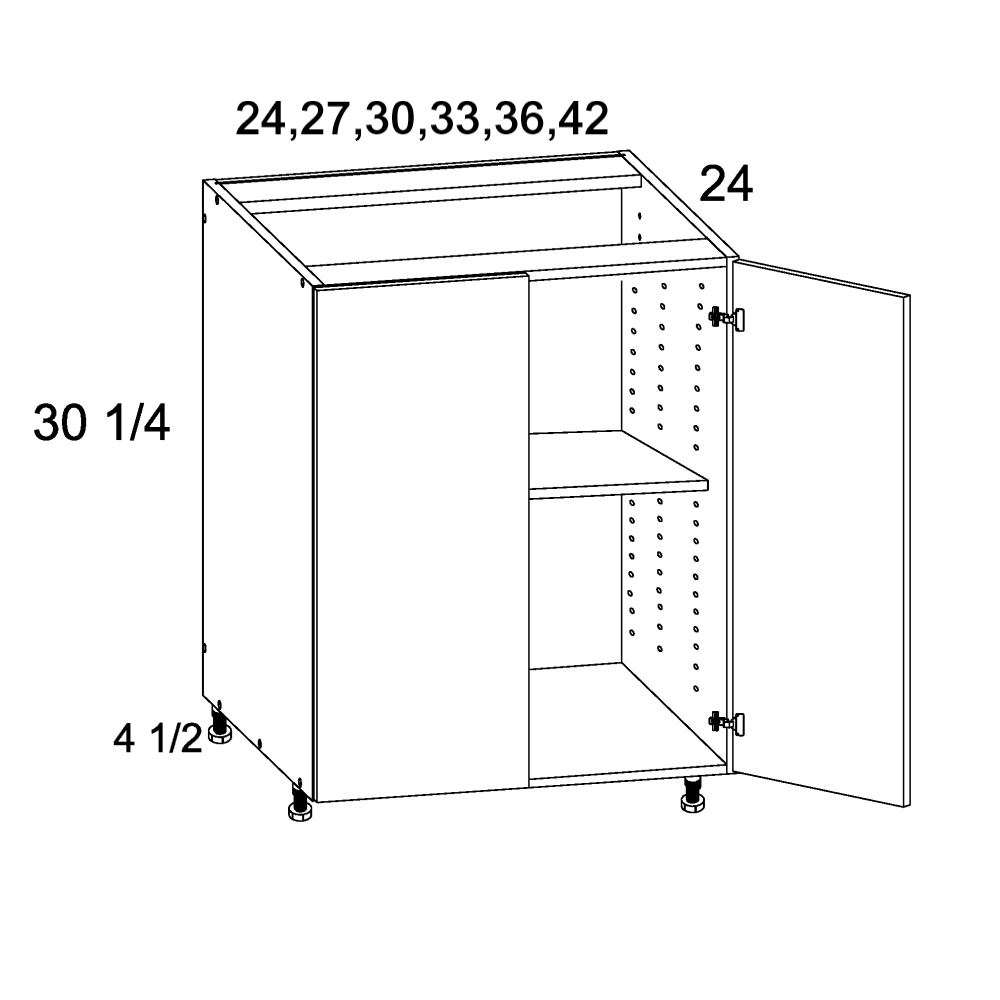 Full Height Double Door Bases