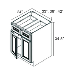 Double Door Double Drawer Bases