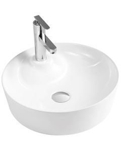 Ceramic Round Vessel Sink 17 1/5"D x 5 1/5"H