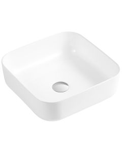 Ceramic Square Vessel Sink 15 1/5"W x 5 1/2"H x 15 1/5"D