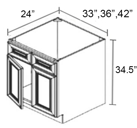 Sink Base-2 Dummy Drawer