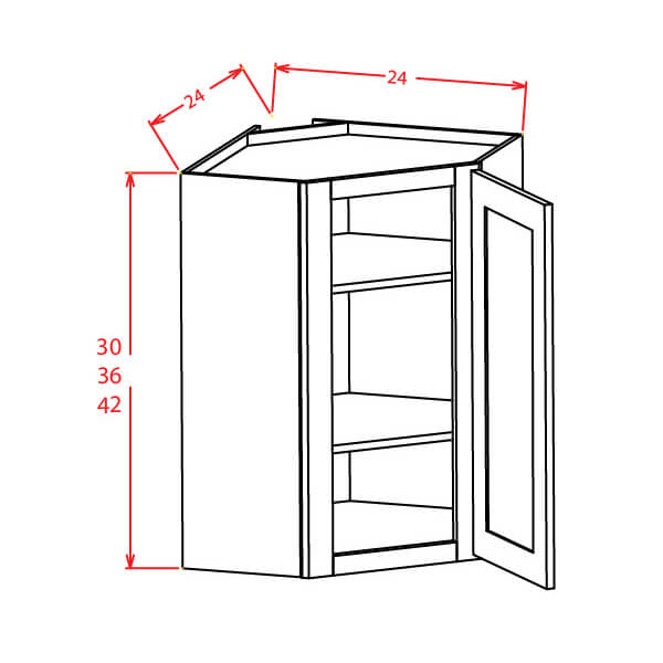 Diagonal Corner Wall Cabinet