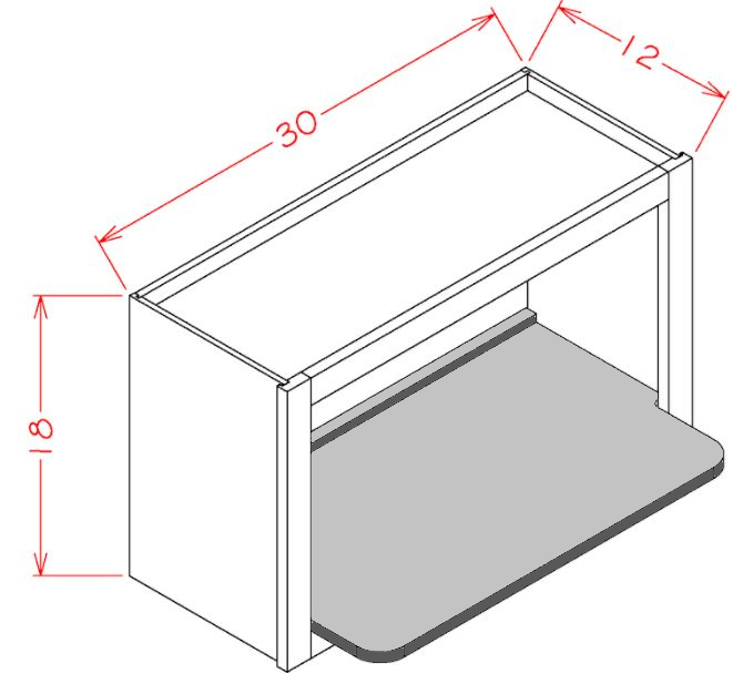 Wall Microwave Shelf Kit