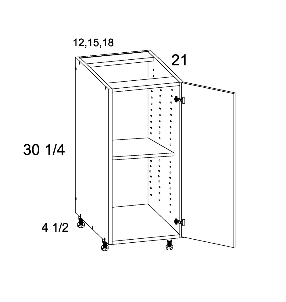 Full Height Single Door Vanity Base