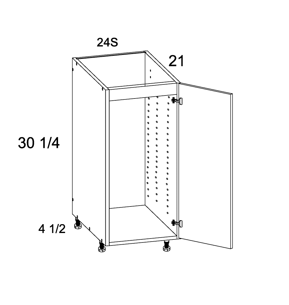 Full Height Single Door Vanity Sink Base