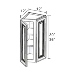 Wall End Angle Cabinets-2 Door 2 Shelves